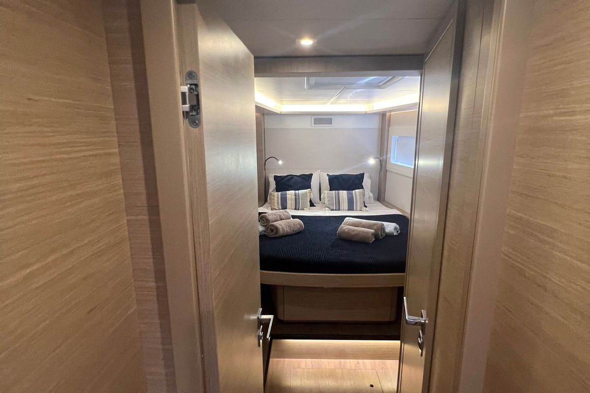 Cabin on Maestro, a Lagoon 46 catamaran at Municipal Unit of Lefkada, Greece