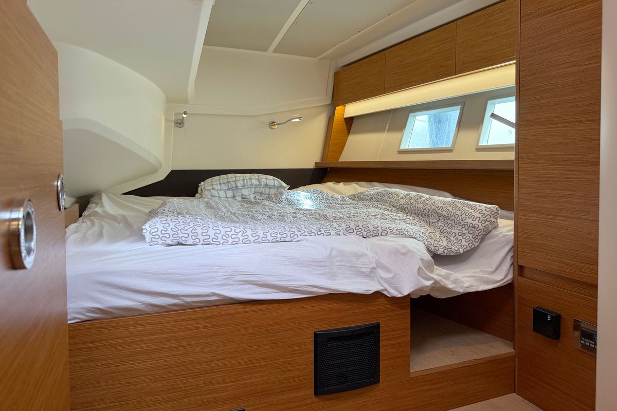 Cabin on Joanna, a Hanse Yachts Hanse 588 sailboat at Grad Biograd na Moru, Croatia