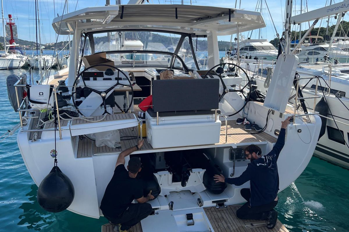Joanna, a Hanse Yachts Hanse 588 sailboat at Grad Biograd na Moru, Croatia