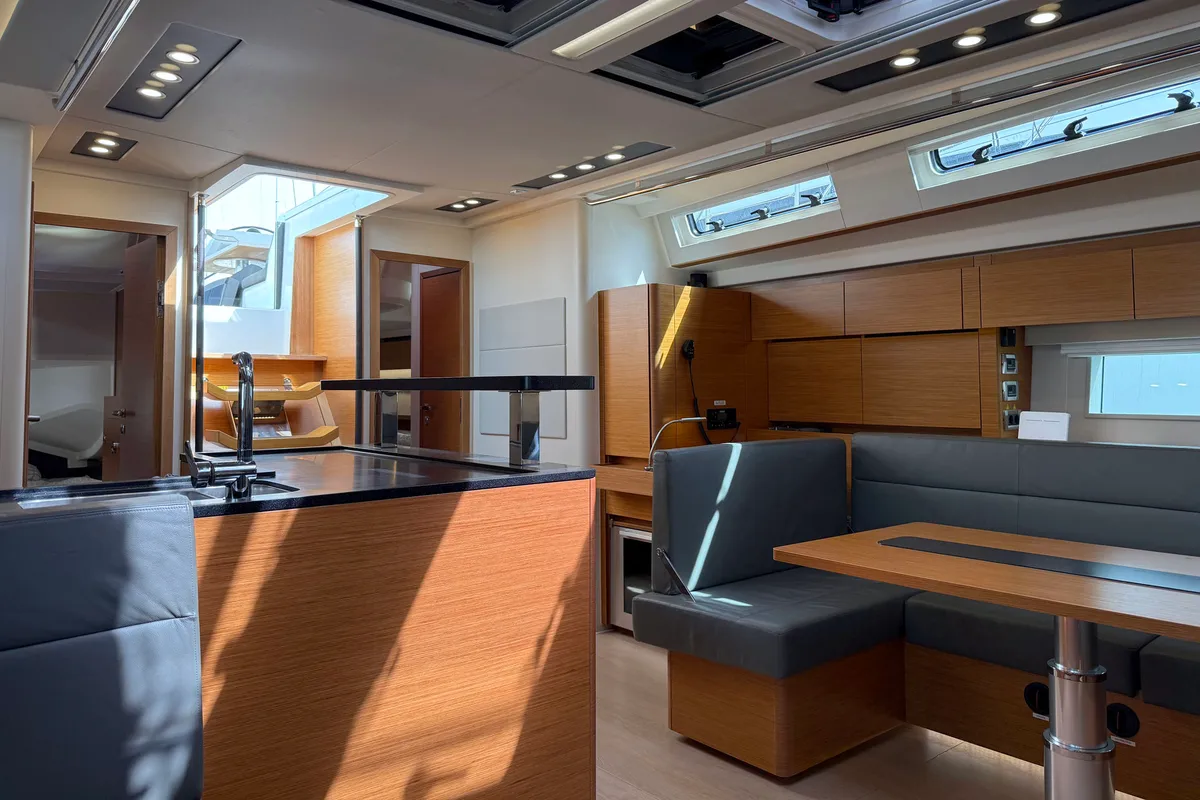 Salon of Joanna, a Hanse Yachts Hanse 588 sailboat at Grad Biograd na Moru, Croatia