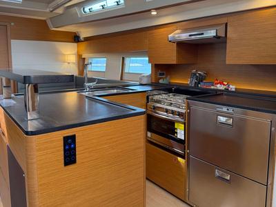 Galley of Joanna, a Hanse Yachts Hanse 588 sailboat at Grad Biograd na Moru, Croatia