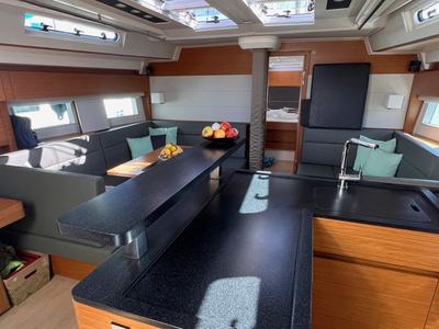 Salon of Joanna, a Hanse Yachts Hanse 588 sailboat at Grad Biograd na Moru, Croatia