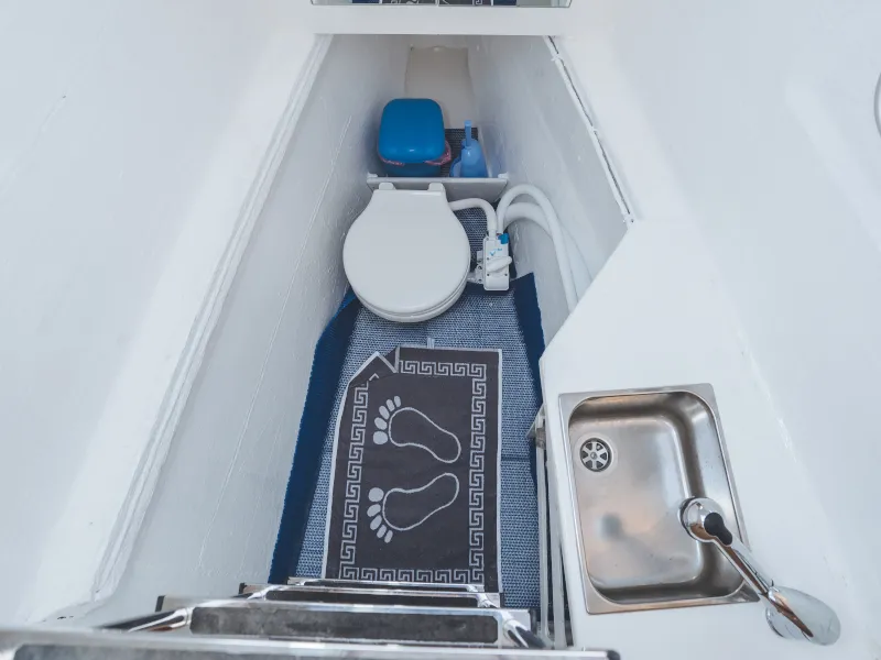 Head on Alkyone, a Lagoon 450 Fly catamaran at Volos Municipality, Greece