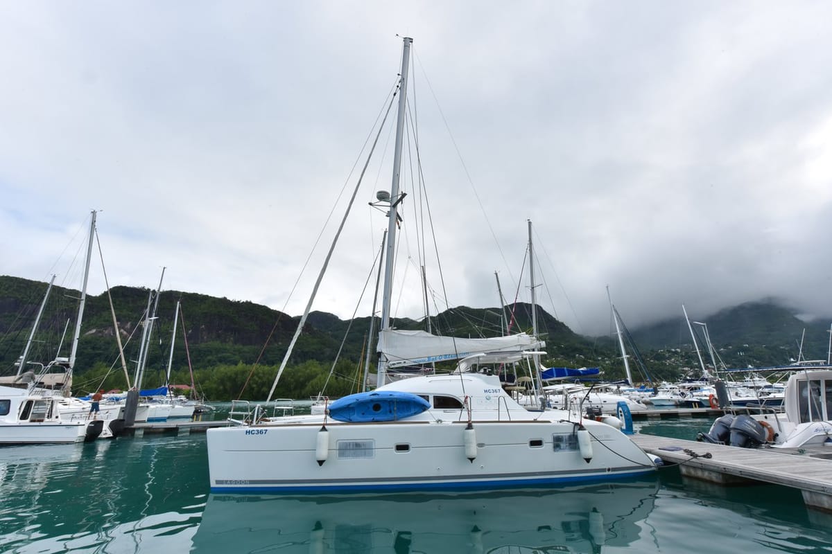 Exterior view of Magikal, a Lagoon 380 catamaran at Baan Salak Phet, Thailand