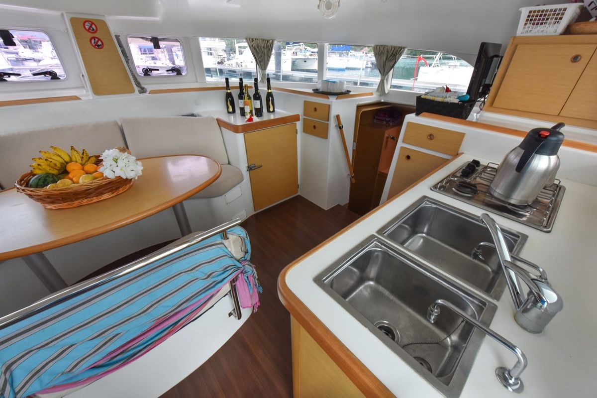Galley of Magikal, a Lagoon 380 catamaran at Baan Salak Phet, Thailand