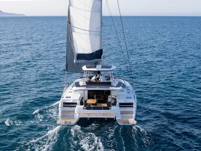 Princess Hana, a Lagoon Lagoon 51 catamaran at Seget Donji, Croatia