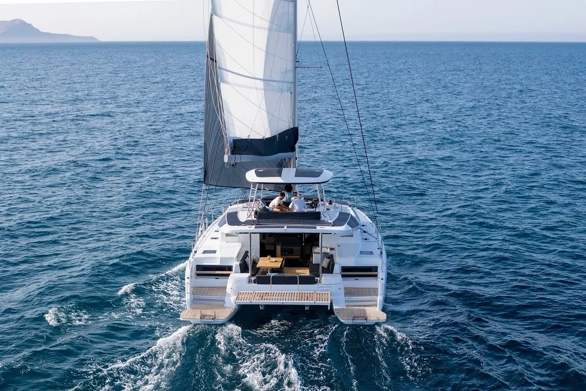 Princess Hana, a Lagoon Lagoon 51 catamaran at Seget Donji, Croatia