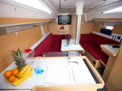 Salon of Quebec, a Elan 350 Performance sailboat at Grad Biograd na Moru, Croatia