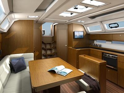 Salon of Jameson, a Bavaria Cruiser 46 sailboat at Zadar, Croatia