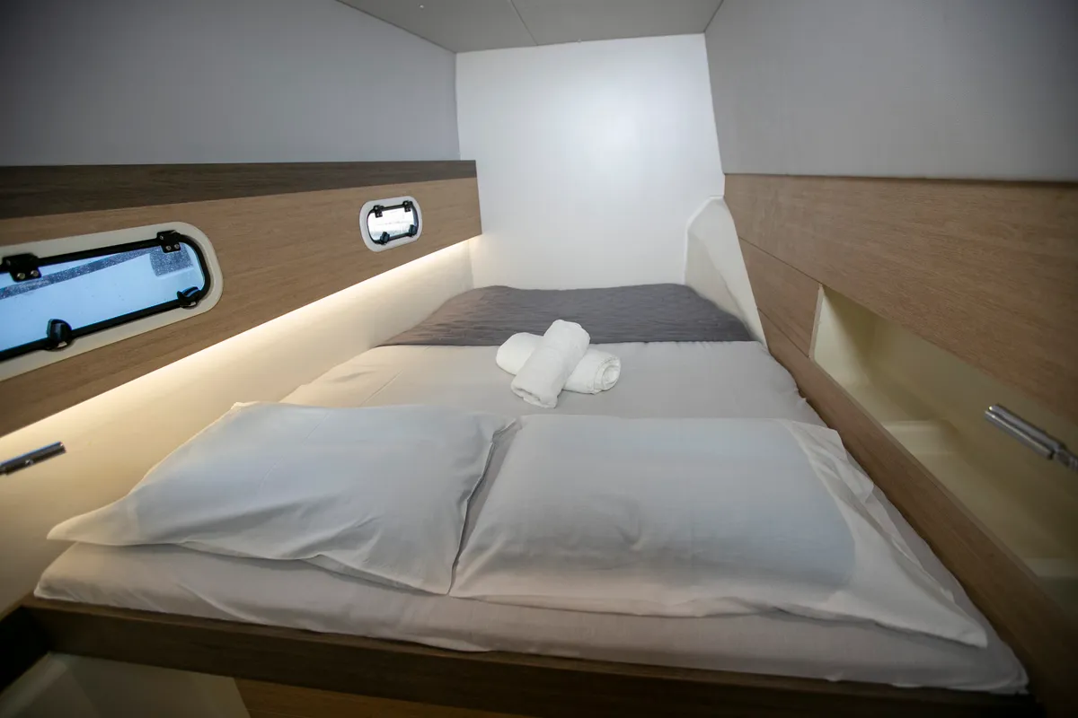 Cabin on Blue Dream II, a Bali 4.0 catamaran at Keramoti, Greece