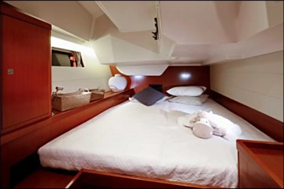 Cabin on Orion XII, a Beneteau Oceanis 48 sailboat at Volos Municipality, Greece
