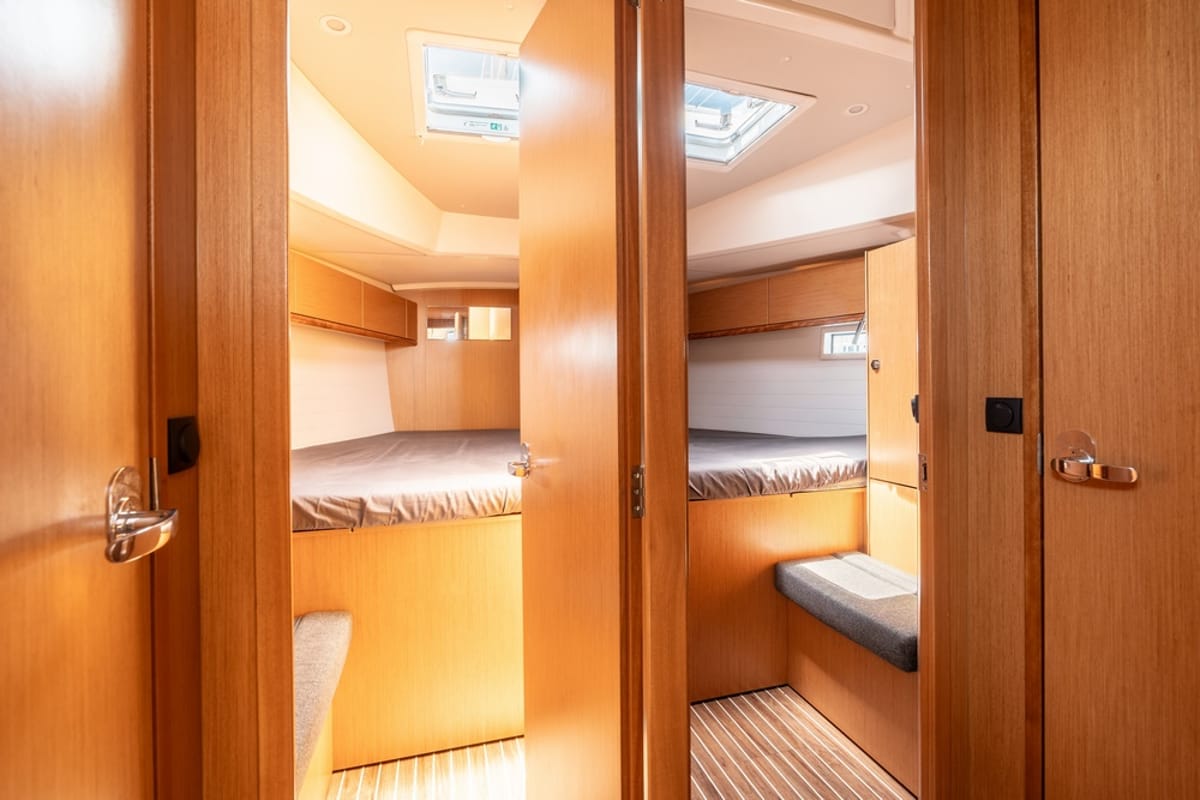 Cabin on Fedra, a Bavaria Cruiser 46 sailboat at Municipal Unit of Rhodes, Greece