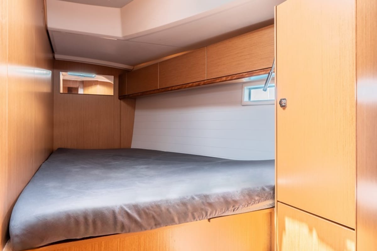Cabin on Fedra, a Bavaria Cruiser 46 sailboat at Municipal Unit of Rhodes, Greece