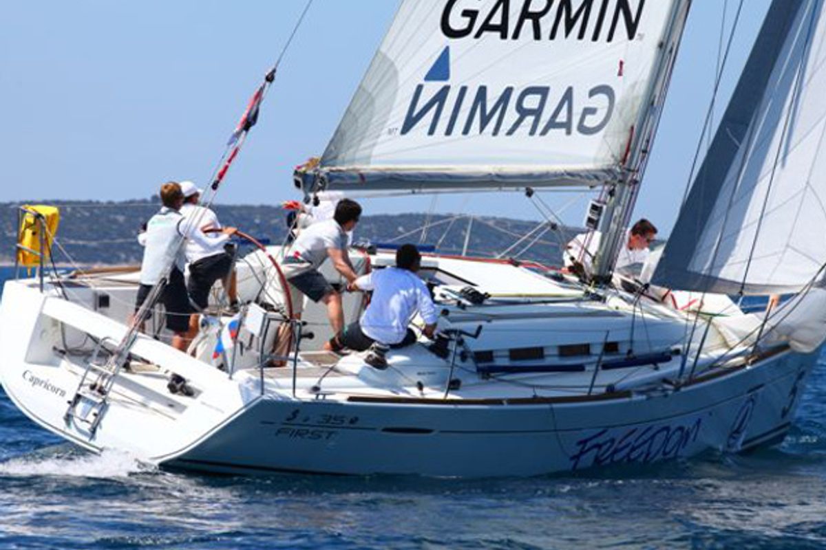Exterior view of Libra, a Beneteau First 35 sailboat at Jezera, Croatia