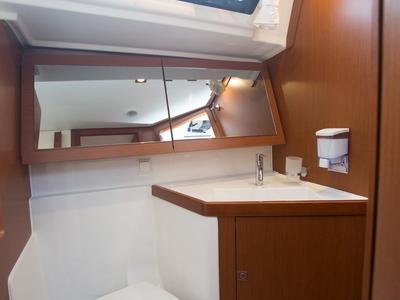 Head on Dianora, a Beneteau Oceanis 45 sailboat at Fethiye, Turkey