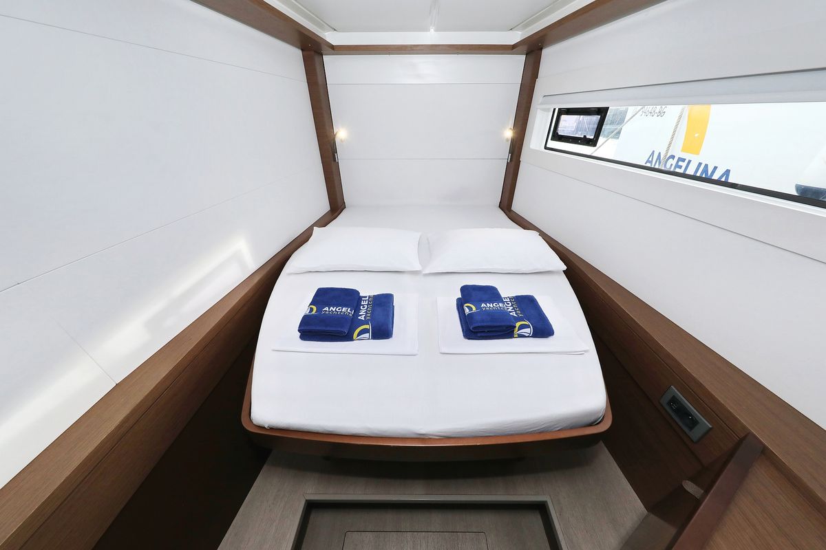 Cabin on Barbarella III, a Lagoon 46 catamaran at Grad Trogir, Croatia