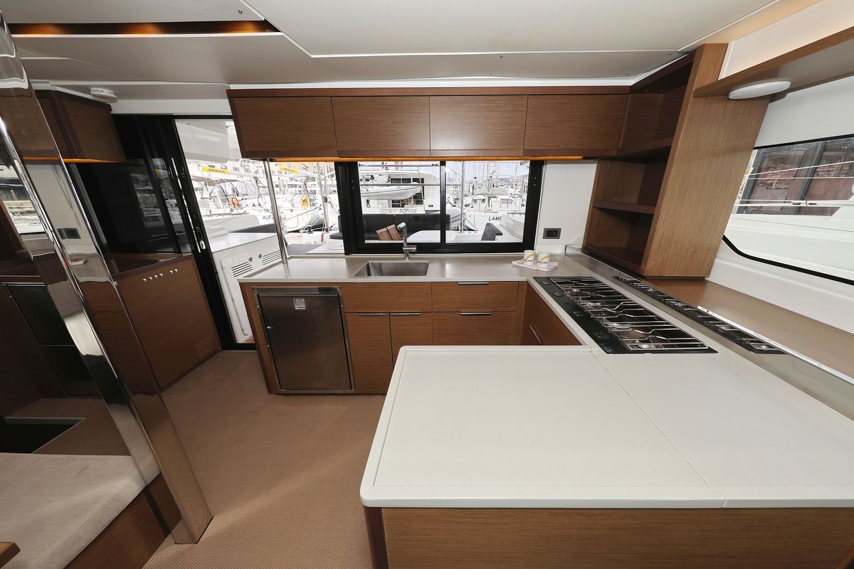 Galley of Barbarella III, a Lagoon 46 catamaran at Grad Trogir, Croatia