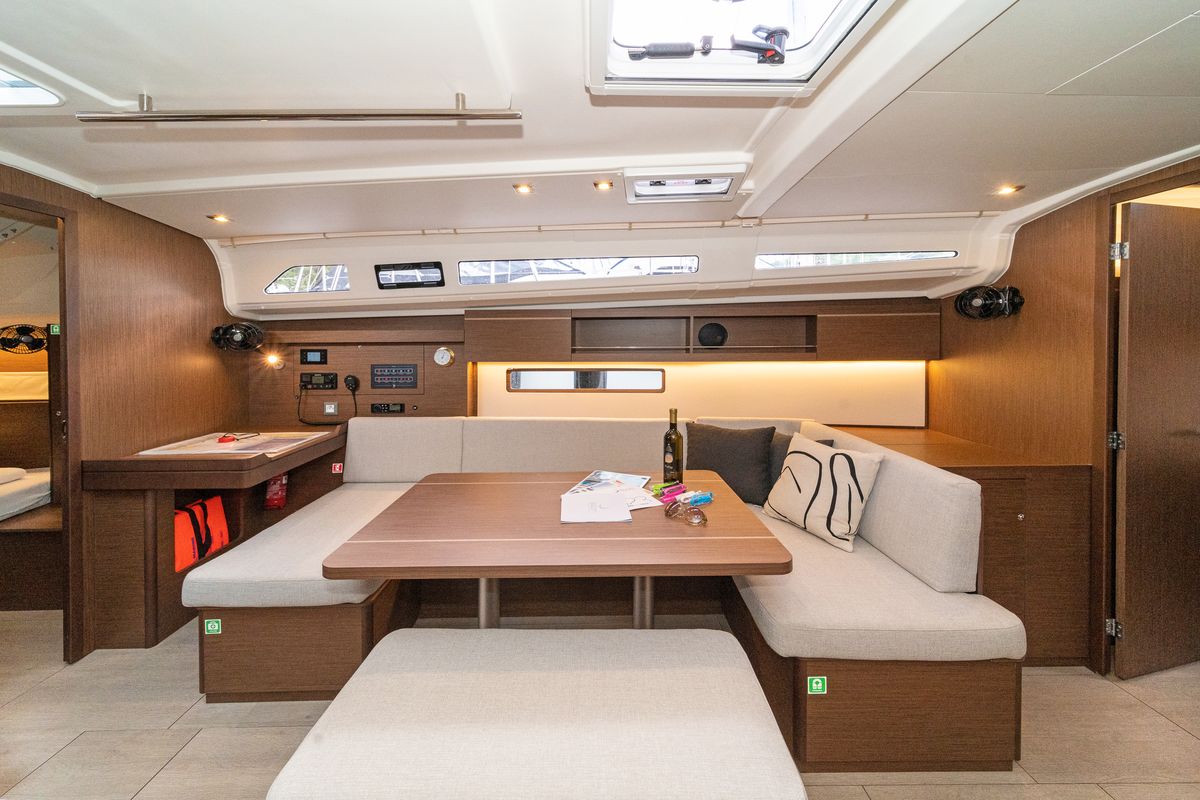 Salon of First Touch, a Beneteau Oceanis 40.1 sailboat at Skradin, Croatia