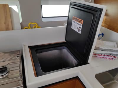 Galley of Milky Way, a Jeanneau Sun Odyssey 440 sailboat at Grad Pula, Croatia