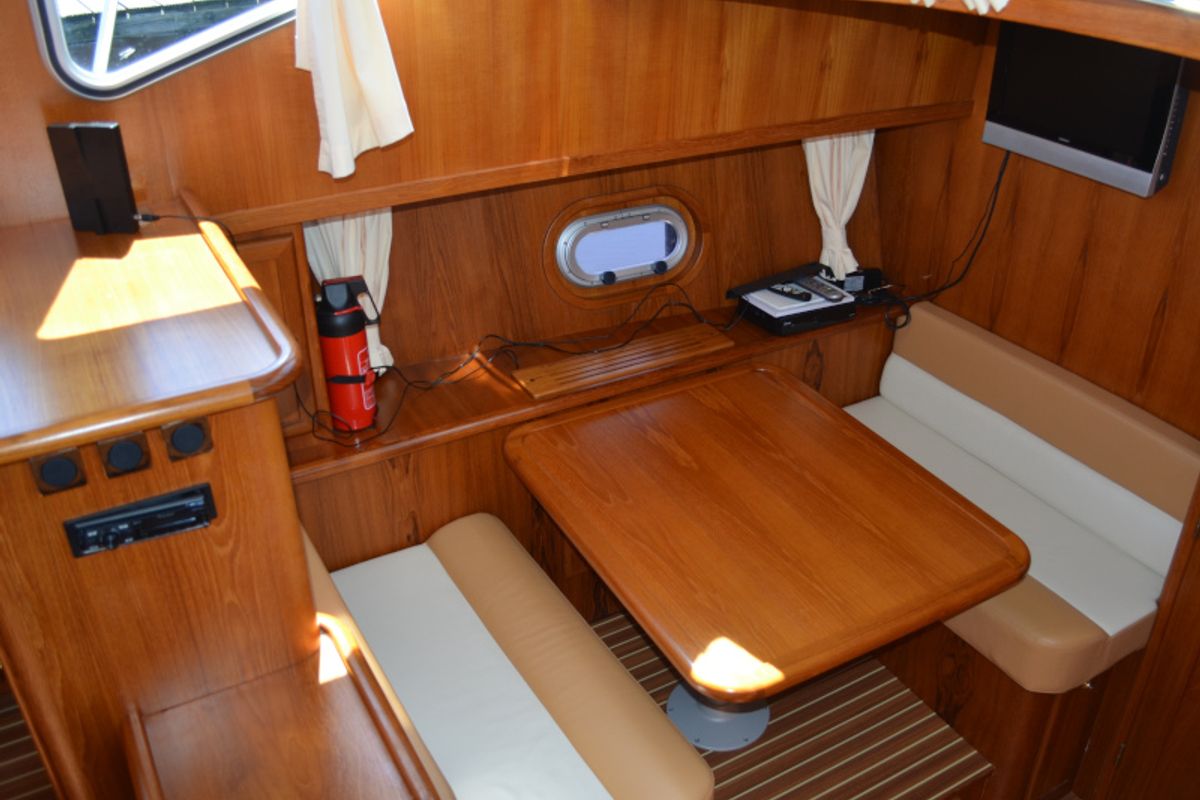 Salon of Drait 88, a De Drait Advantage 38 motorboat at Drachten, Netherlands