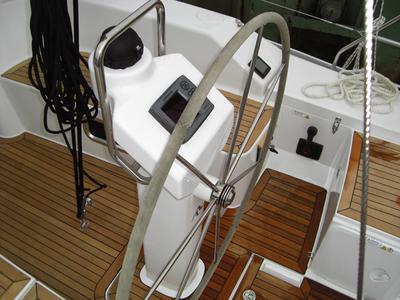Cockpit of Sicily, a Hanse Yachts Hanse 320 sailboat at Marsala, Italy