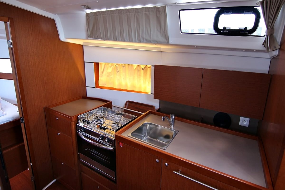 Galley of Ariela, a Beneteau Oceanis 38.1 sailboat at Općina Sukošan, Croatia