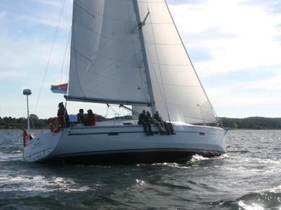 Salon of Momo, a Bavaria Cruiser 46 sailboat at Heiligenhafen, Germany