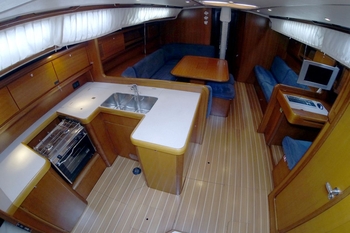 Galley of Kety, a Cantiere Del Pardo (Grand Soleil) Grand Soleil 50 sailboat at Grad Šibenik, Croatia