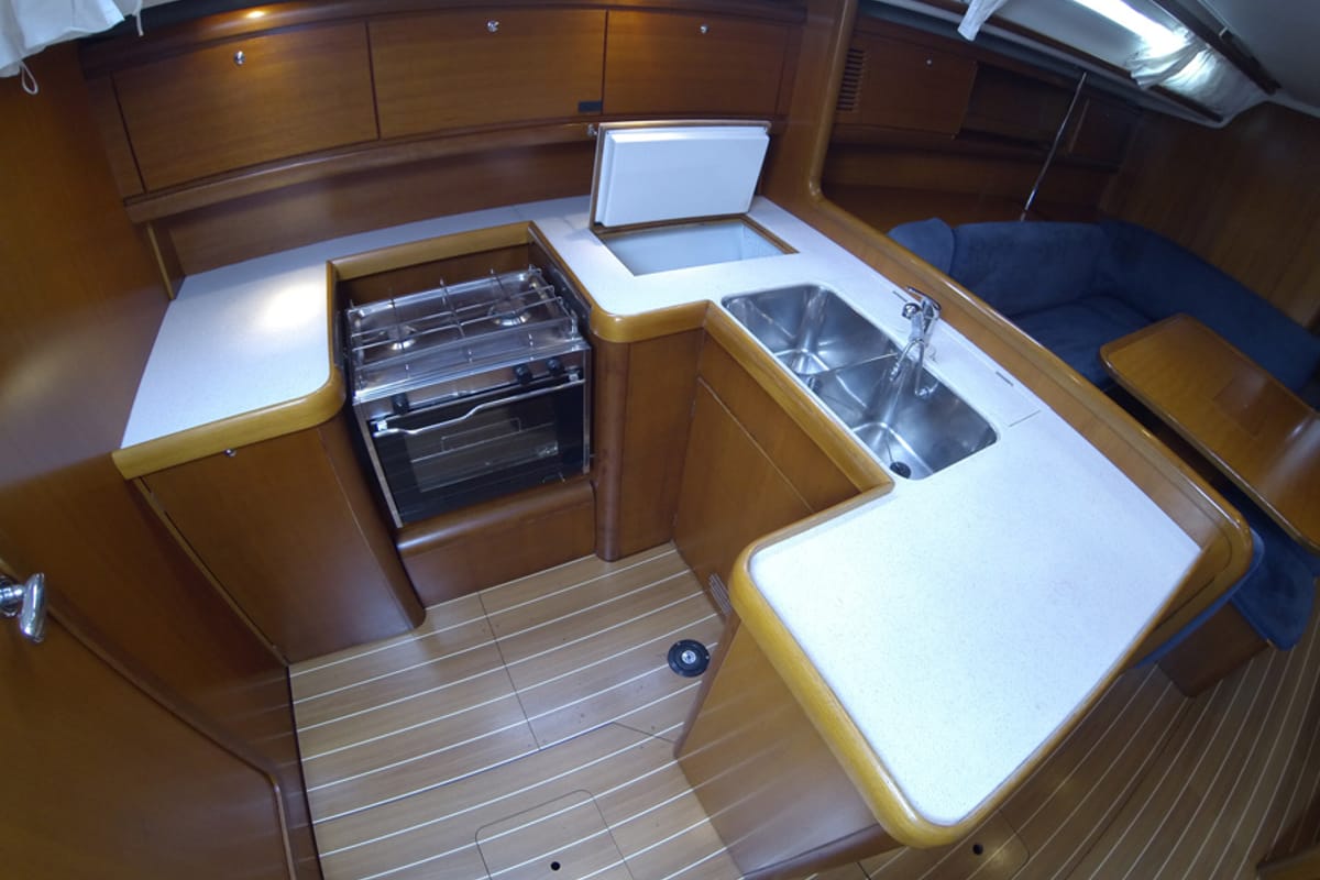 Galley of Kety, a Cantiere Del Pardo (Grand Soleil) Grand Soleil 50 sailboat at Grad Šibenik, Croatia