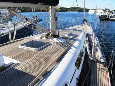 Deck of Kety, a Cantiere Del Pardo (Grand Soleil) Grand Soleil 50 sailboat at Grad Šibenik, Croatia