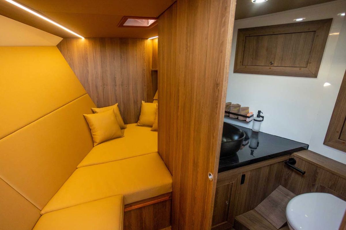 Cabin on Premium, a Colnago 35 motorboat at Split, Croatia