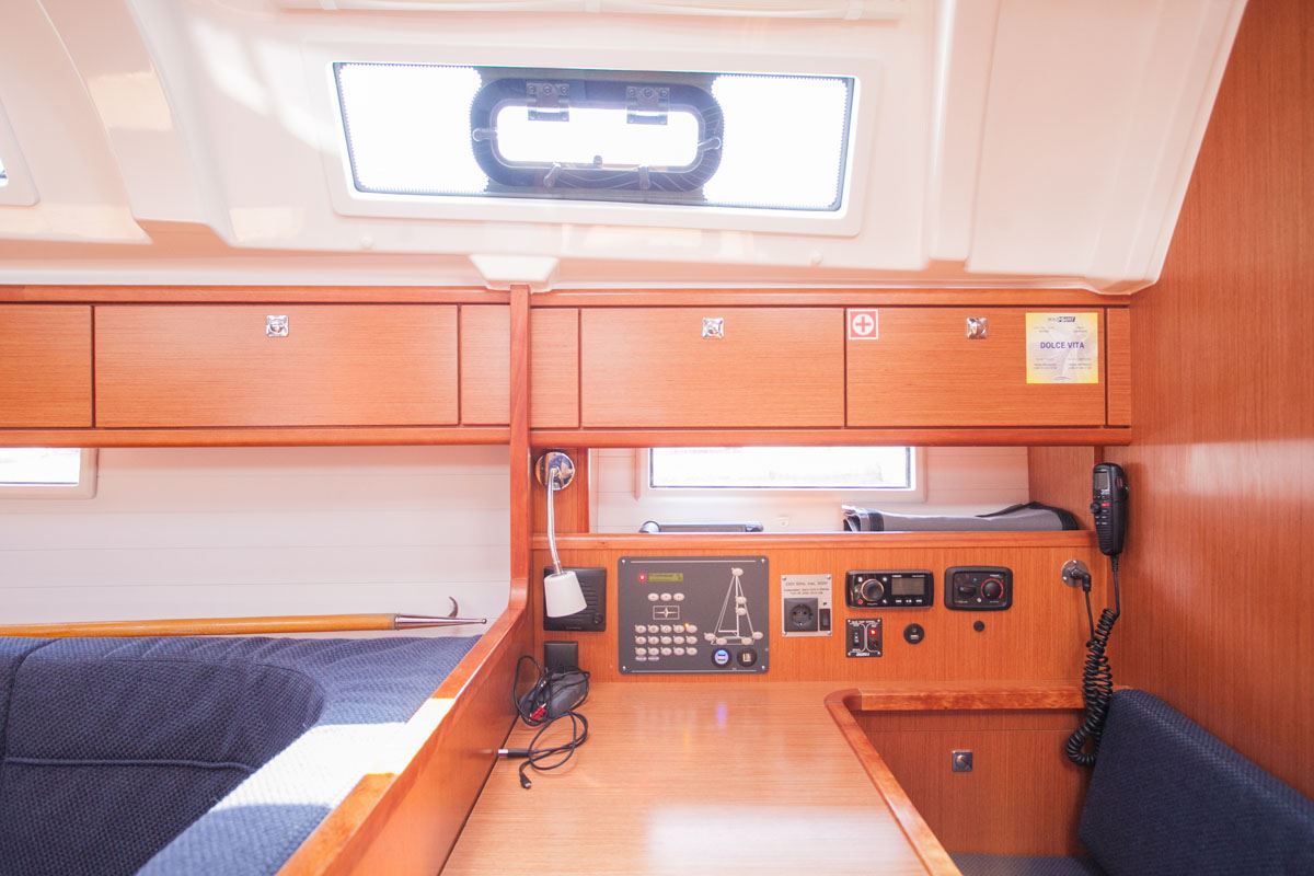 Salon of Dolce Vita, a Bavaria Cruiser 41 sailboat at Split, Croatia