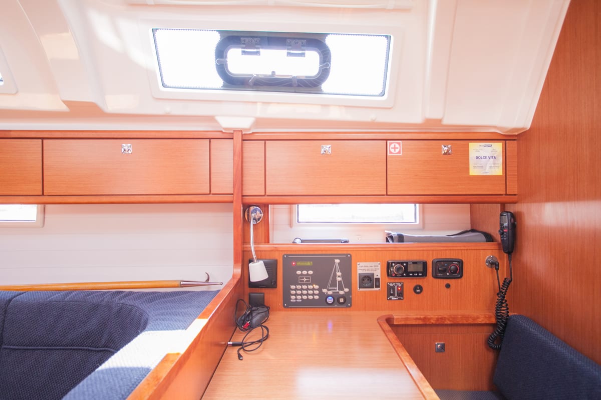 Salon of Dolce Vita, a Bavaria Cruiser 41 sailboat at Split, Croatia