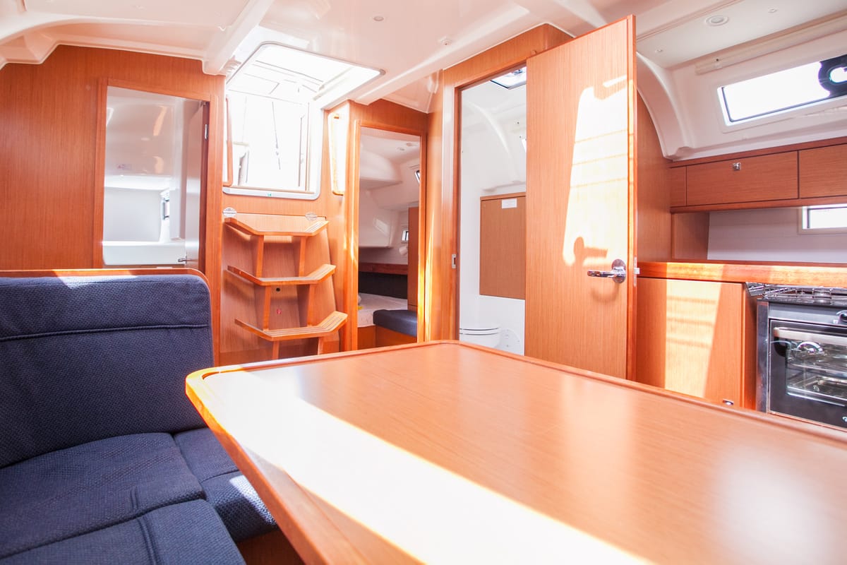 Salon of Dolce Vita, a Bavaria Cruiser 41 sailboat at Split, Croatia