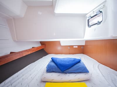 Cabin on Dolce Vita, a Bavaria Cruiser 41 sailboat at Split, Croatia
