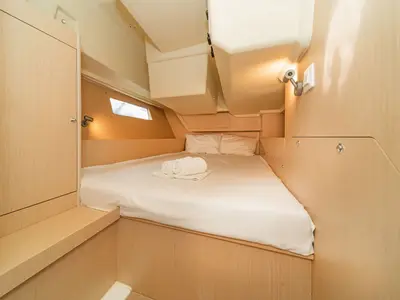 Cabin on Targa, a Beneteau Oceanis 41.1 sailboat at Roses, Spain