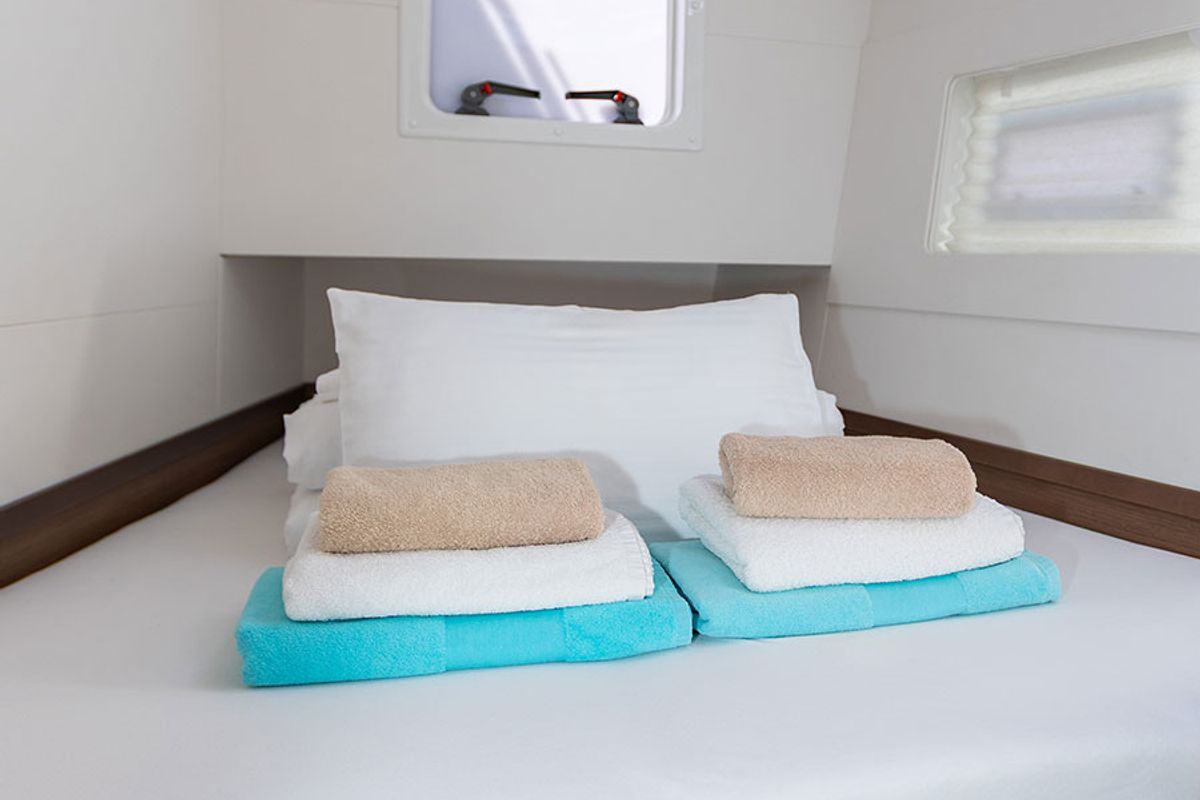 Cabin on Bye Bye 2020, a Lagoon 40 catamaran at Primošten, Croatia