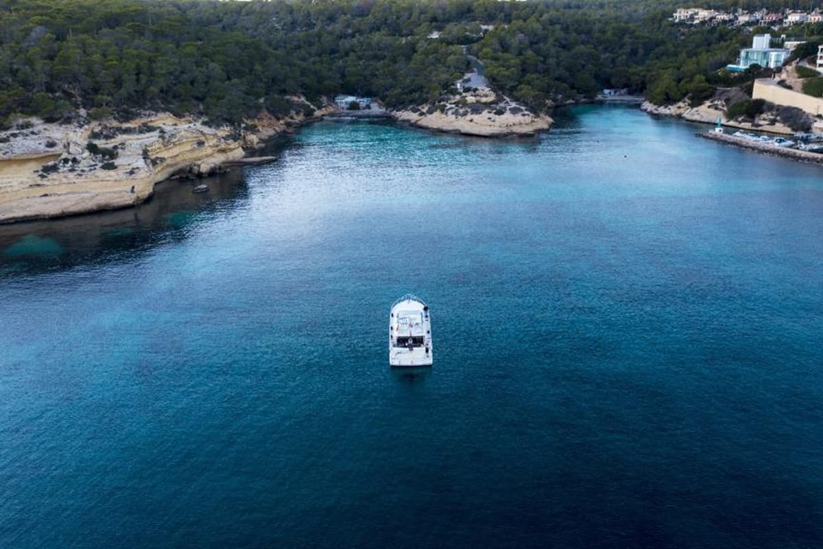 Exterior view of Tres Sirenas, a Ferretti 175 FLY motorboat at es Jonquet, Spain
