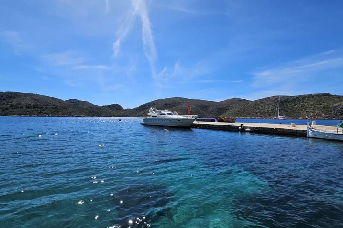 Exterior view of Tres Sirenas, a Ferretti 175 FLY motorboat at es Jonquet, Spain