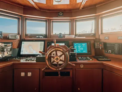 Cockpit of Seagull II, a Gulet Motoryacht yacht at Split, Croatia