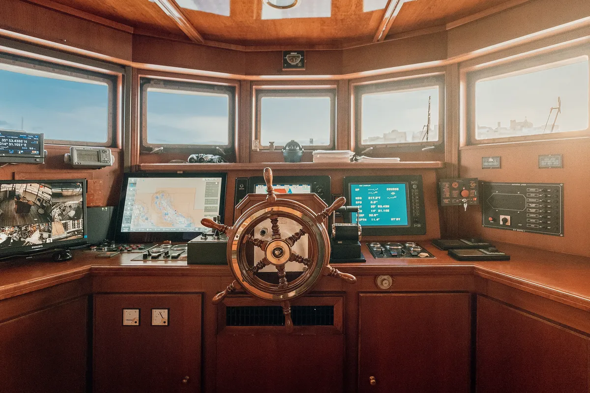 Cockpit of Seagull II, a Gulet Motoryacht yacht at Split, Croatia
