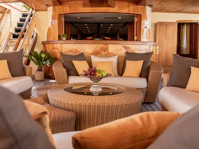 Deck of Seagull II, a Gulet Motoryacht yacht at Split, Croatia
