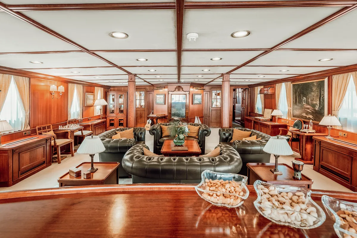 Salon of Seagull II, a Gulet Motoryacht yacht at Split, Croatia