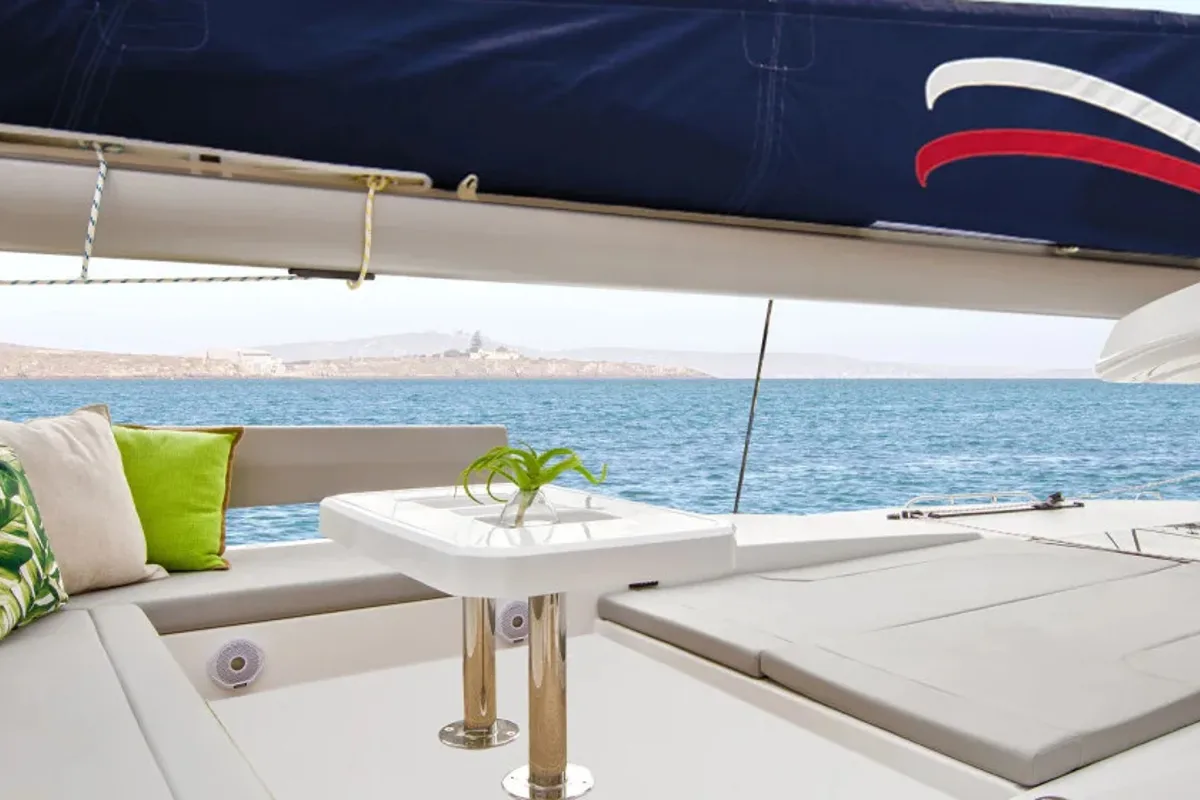 Deck of Moorings 4500L/10 Exclusive, a Leopard 45 catamaran at Road Town, British Virgin Islands