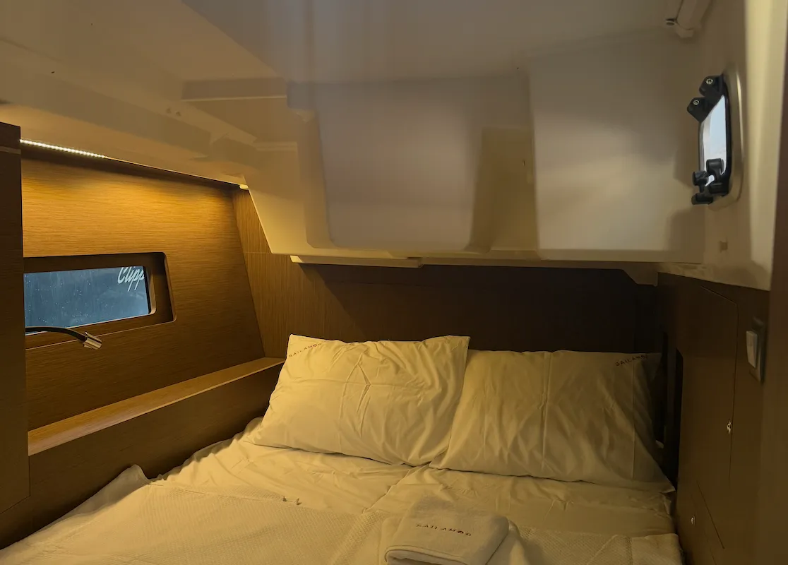 Cabin on Athena 5, a Beneteau Oceanis 46.1 sailboat at Fethiye, Turkey