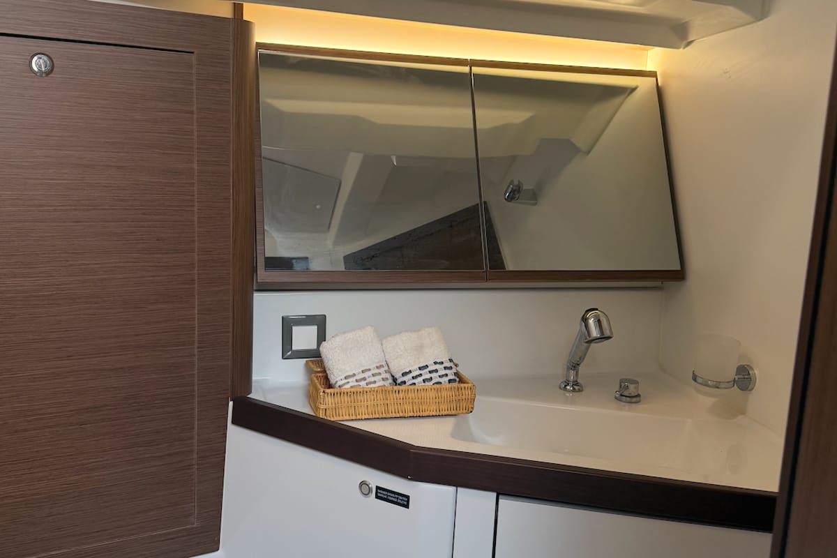 Cockpit of Athena 5, a Beneteau Oceanis 46.1 sailboat at Fethiye, Turkey