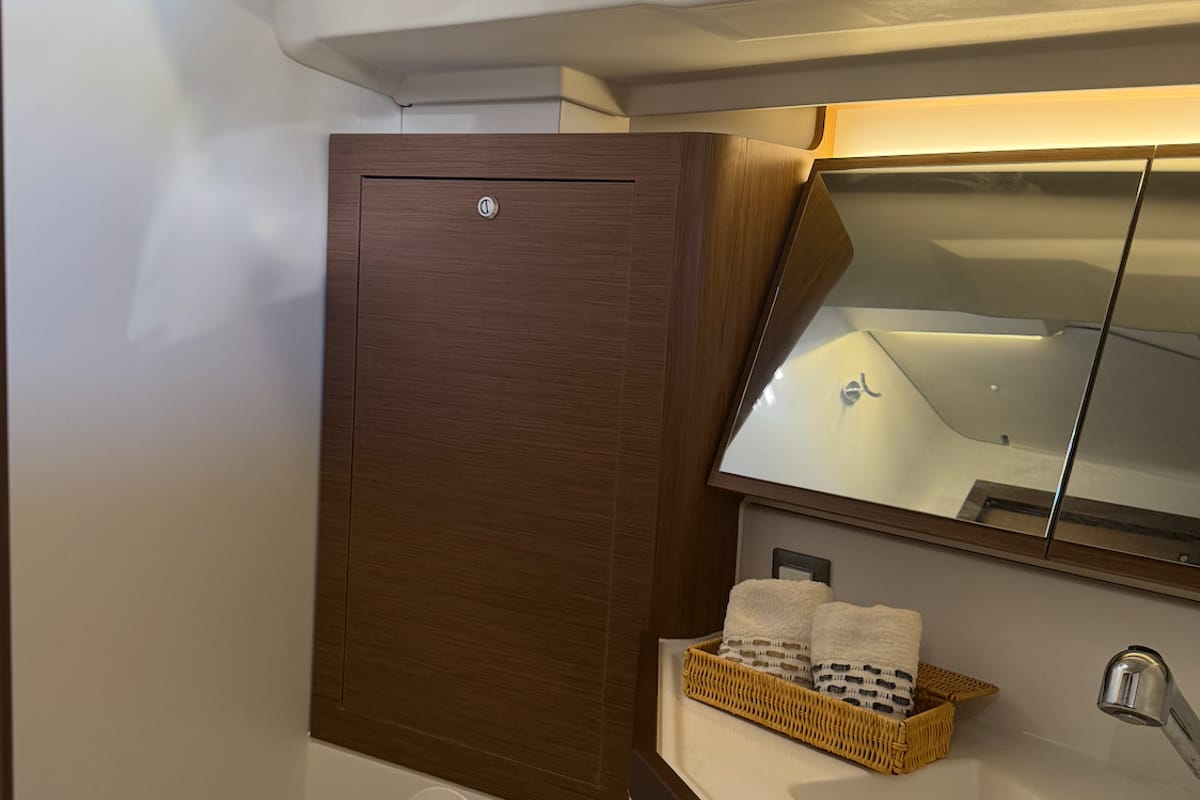 Cabin on Athena 5, a Beneteau Oceanis 46.1 sailboat at Fethiye, Turkey