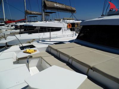 Deck of Moana, a Bali Catspace catamaran at Hyères, France