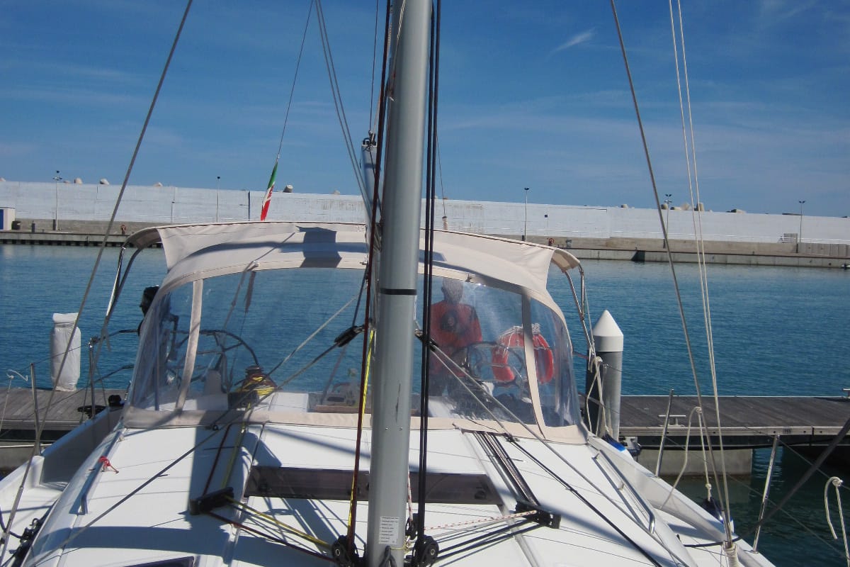 Enrica, a Jeanneau Sun Odyssey 440 sailboat at Capo d'Orlando, Italy