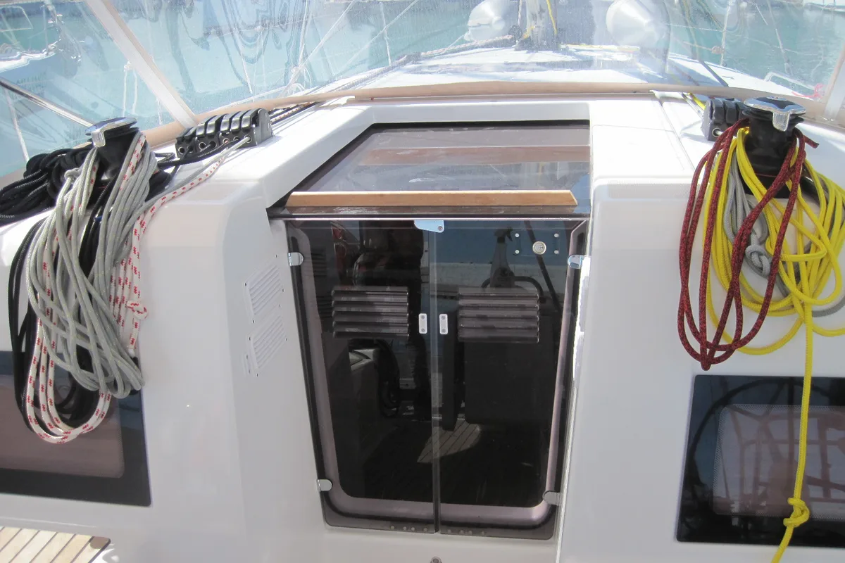 Enrica, a Jeanneau Sun Odyssey 440 sailboat at Capo d'Orlando, Italy